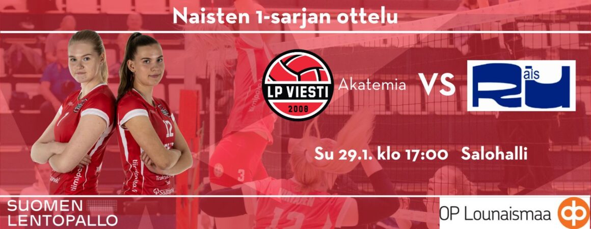 LP Viesti Akatemia voittoon Turun Urheiluliitosta, sunnuntaina Salohalliin Raision Urheilijat