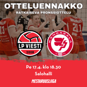 Otteluennakko: LP Viesti taistelee pronssista perjantaina Salohallissa klo 18.30